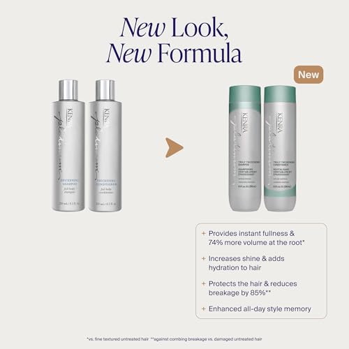Kenra Platinum Truly Thickening Conditioner | Volumizing + Fuller-Looking Hair | Adds Body | Lightweight | for Fine & Thin Hair | Sulfate Free | Color Safe 8.5oz