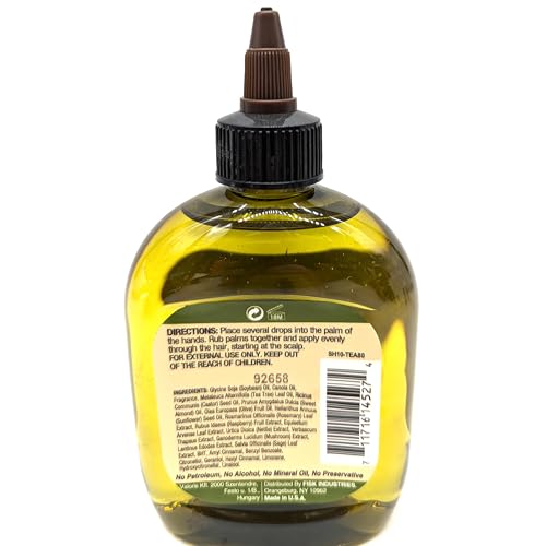 Difeel Tea Tree Hair Oil Blend 7.1 Ounces - Lightweight Hair and Scalp Treatment for Dry Scalp and Hair Care