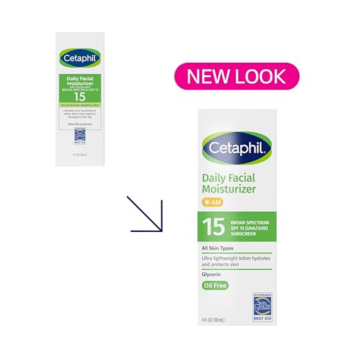 Cetaphil Daily Facial Moisturizer SPF 15, Fragrance-Free, 4 oz, Pack of 2