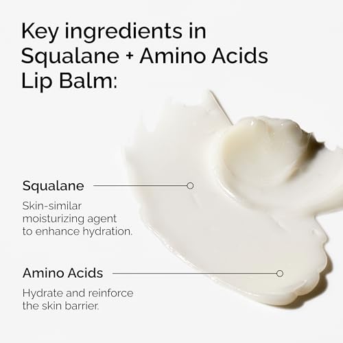The Ordinary Squalane + Amino Acids Hydrating Lip Balm, for Lips, Elbows, and Cuticles, 0.5 Fl Oz