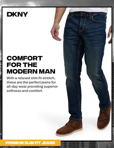 DKNY Jeans for Men - Premium Soft Slim Fit Mens Stretch Jeans