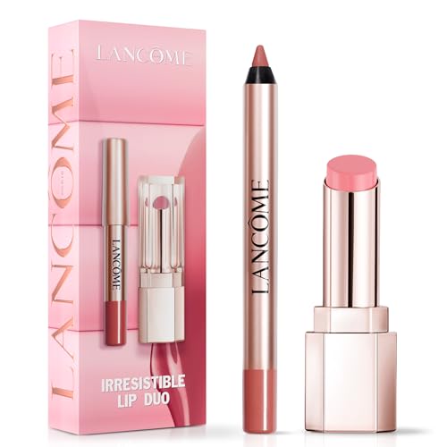 Lancôme Lip Idôle Duo Gift Set,Tinted Lip Balm & Long Lasting Waterproof Liner, Buildable Color & Moisture, Creamy Matte Pencil Shapes & Contours, Formulated with Shea Butter, Jojoba Oil & Ceramides