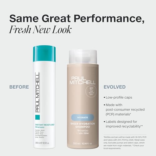 Paul Mitchell Sheer Hydration Shampoo, Moistures + Adds Shine, For Dry Hair, 10.14 fl oz, Packaging may vary