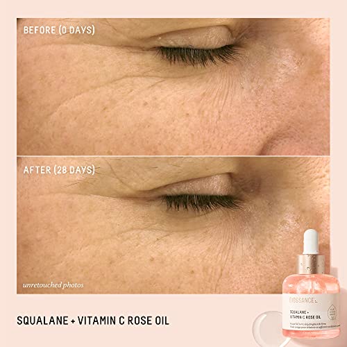 BIOSSANCE Squalane + Vitamin C Rose Advanced Facial Oil - Hydrating - 1oz