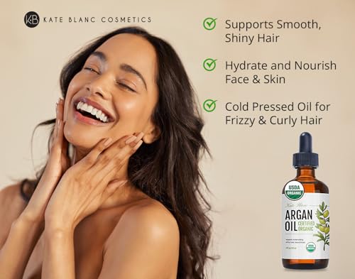 Kate Blanc Cosmetics Argan Oil for Hair, Face & Skin from Morocco (4oz)