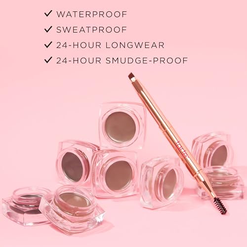 tarte big ego frameworker brow pomade – Creamy Pigmented Eyebrow Gel to Sculpt & Fill with Waterproof, Smudgeproof, Sweatproof Longwear Formula, Vegan & Cruelty-Free, full size, medium brown