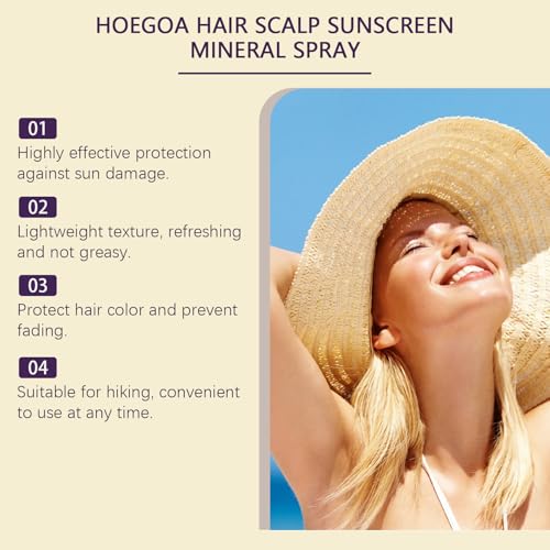 100 ML Hair and Scalp Sunscreen Spray SPF 30, Weightless Invisible Mist UV Protection Hair and Scalp Sunscreen Spray Non Greasy.