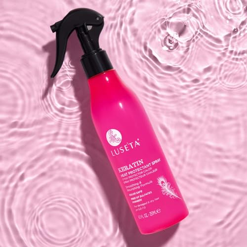 Luseta Keratin Heat Protectant Spray for Dry & Damaged Hair, 8.5 oz