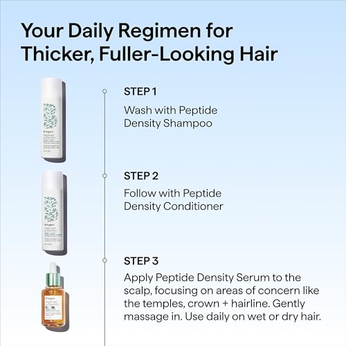 Briogeo Destined for Density Caffeine + Biotin Peptide Density Serum | Increases Hair Thickness & Volume for Fine or Thinning Hair | Fast-Absorbing & Non-Greasy | Fragrance-Free | Vegan & Cruelty-Free