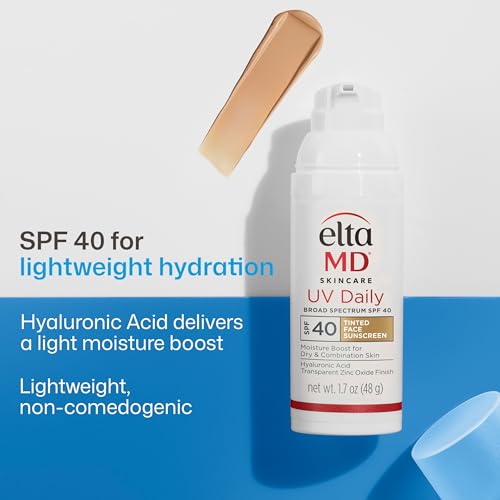 EltaMD UV Daily Tinted Face Sunscreen Moisturizer, SPF 40, 1.7 oz