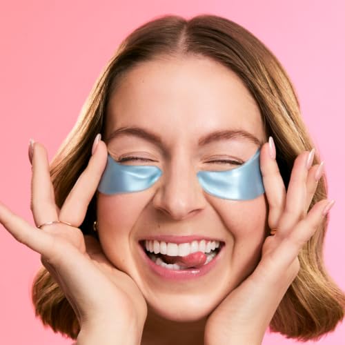 grace & stella Award Winning Under Eye Mask Reduce Dark Circles, Puffy Eyes, Undereye Bags, Wrinkles, Gel Under Eye Patches, Small Gifts for Women, Gifts Under 10 Dollars, Vegan (6 Pairs, Blue)