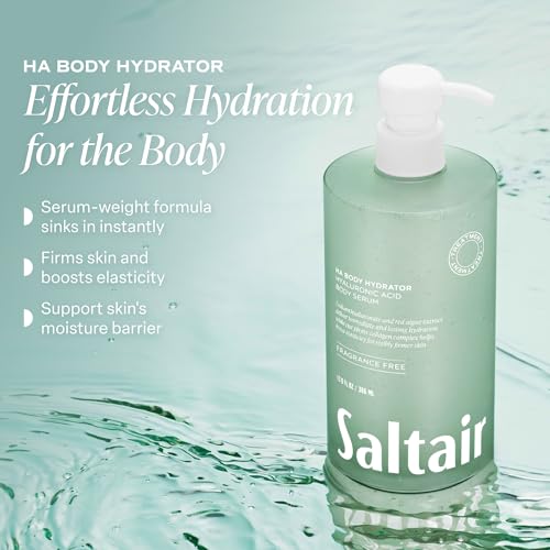 Saltair Hyaluronic Acid Body Serum | Fragrance-Free HA Hydrator | 13 oz