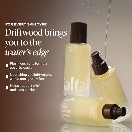 Saltair Nourishing Body Oil | Lightweight Body Glow | Driftwood, 4 oz