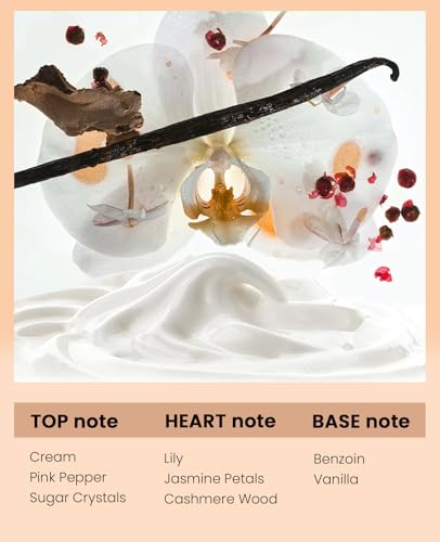 PUREAMOR Pheromones Perfumes for Women, No. 54 Vanilla Cream Scent, Vanilla Perfume Oil, Advanced Fragrance Perfume for Woman, 0.34fl./10ml Gourmand Parfum, Travel Size Perfumes for Women,Made in USA