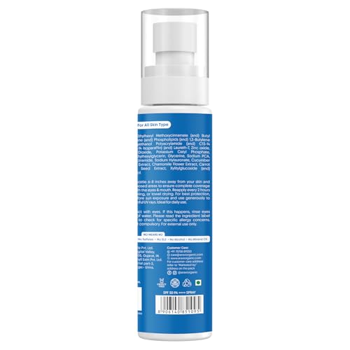 Aravi Organic Dual Mineral Sunscreen Spray Mist SPF 50 | Broad Spectrum | Water Resistant 80 Mi | Lightweight, No White Cast | Reef Safe + Oxybenzone Free | Zinc Oxide & Titanium Dioxide | 3.3 fl oz