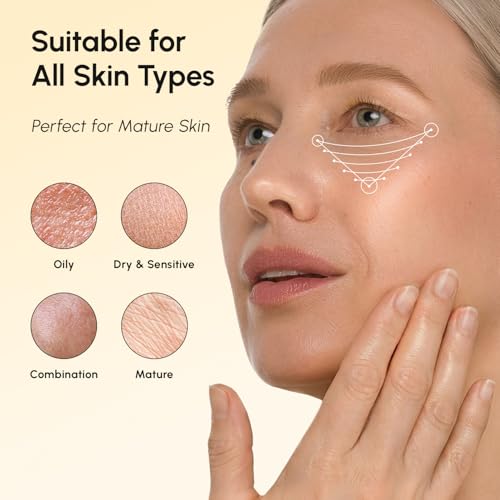 MAREE Under Eye Balm Stick Hydrating – Retinol Caffeine Under Eye Brightener Stick for Older Women – Collagen Undereye Cream for Dark Circles & Wrinkles – 0.28 Ounce, Gold
