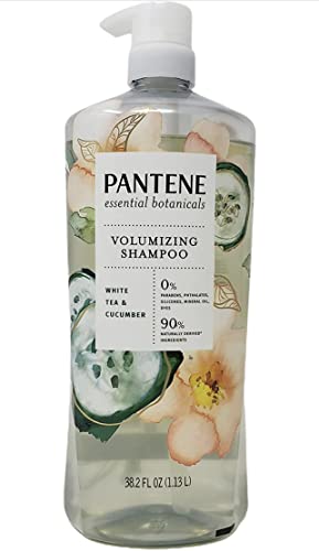 Pantene Essential Botanicals Volumizing Shampoo White Tea & Cucumber, 38.2 Fl Oz