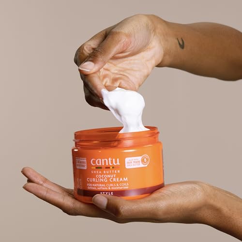 Cantu Coconut Curling Cream with Shea Butter for Natural Hair, 12 oz