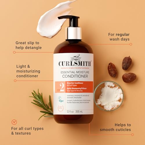 CURLSMITH Essential Moisture Hydrating Conditioner for Curly Hair (12 oz)