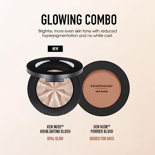 bareMinerals Gen Nude Highlighting Blush, Opal Glow, 3.2g