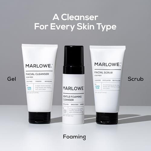 MARLOWE. Facial Scrub for Men, Gentle Face Exfoliator, 6 oz