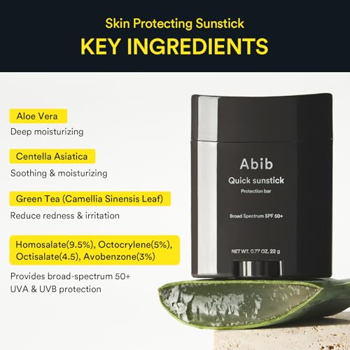 Abib Airy & Quick Sunstick DUO SPF50+ Broad Spectrum Semi-Matte & Quick Glowy Finish, No White Cast, Korean Sunscreen Stick for All Skin Types, 2 Count