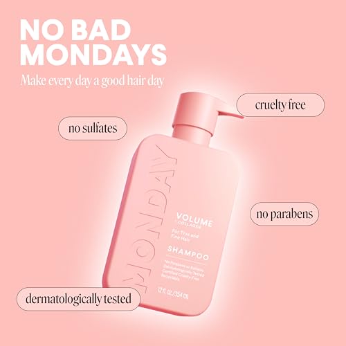 MONDAY HAIRCARE VOLUME Shampoo with Hydrolyzed Collagen & Macadamia Oil for Thin, Fine & Flat Hair 354 mL