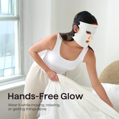 wavytalk Red Light Therapy Mask for Face, Glow Time LED Face Mask 850nm NIR
