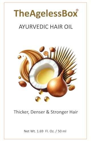 Ayurvedic Hair Growth Oil – Amla, Bhringraj & Argan – Reduces Hair Fall & Dry Scalp, Strengthens Roots, Supports Hair Growth, Tames Frizz – Vegan, Cruelty-Free – 50ml
