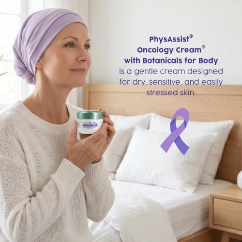 PhysAssist Oncology Cream with Botanical for Body – Travel Size. Clinically Tested Hydrating Cream for Dry, Sensitive & Stressed Skin – With Lavender, Calendula & Peppermint Oils – 1.5oz