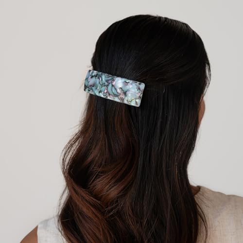 France Luxe Large Rectangle Barrette for Women, South Sea
