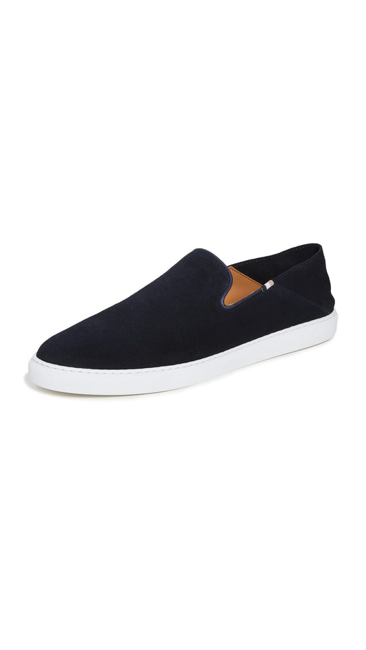 BOSS Men's Rey Slip On Loafers, Dark Blue, 12-12.5 Medium US