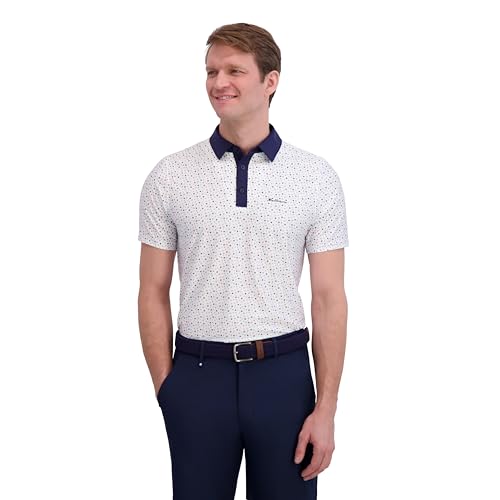 Ben Sherman Men's Performance Golf Shirts– Stretch, Extra Soft Fabric, Moisture-Wicking, Odor Resistant, Coral, X-Large