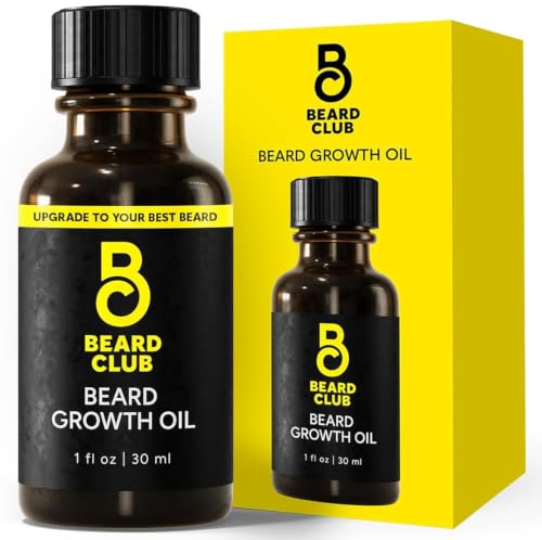 The Beard Club - Beard Growth Oil with Natural Castor & Avocado to Grow Thicker, Fuller Facial Hair, Fill in Patches and Stimulate Healthier Facial Hair Growth