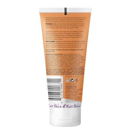 Marc Anthony Styling Hair Cream, Instantly Thickening Biotin & Vitamin E Hair Cream, Lightweight Hold for Thicker & Fuller Volumizing Product for Thin, Flat Hair