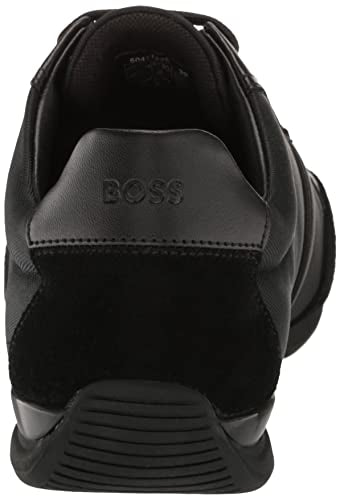 BOSS Green by Hugo Men's Saturn Low Profile Low Top Sneaker Shoe, Black, 11 M US