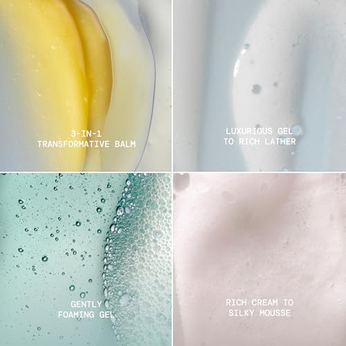 ELEMIS Double Cleanse Starter Collection – 4-Piece Skincare Set for Customized Cleansing – Includes Cleansing Balm, Mousse, Resurfacing Wash & Marine Cleanser – Discovery Set for All Skin Types