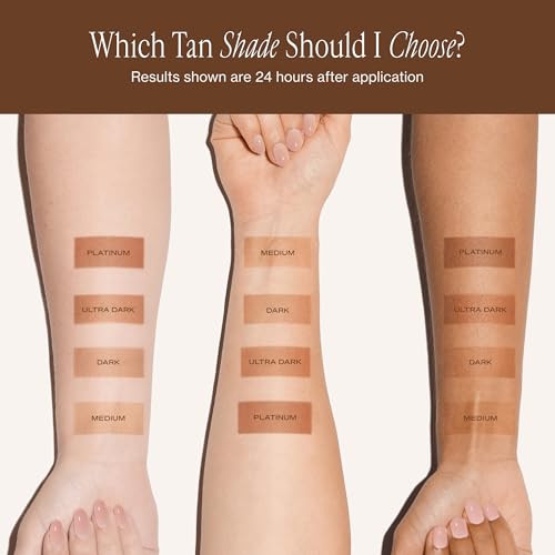 Loving Tan 2 HR Express Self Tanning Mousse, Dark - Streak Free, Natural, Professional Quality - 5+ Sunless Self Tanner Applications per Bottle, Cruelty Free, Naturally Derived DHA - 4 FL Oz