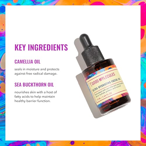 Good Molecules Ultra-Hydrating Facial Oil, Face Oil for Dry Skin, 13 ml