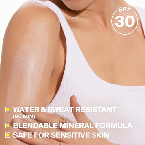Supergoop! PLAY Mineral Lotion - 3.4 fl oz - Broad Spectrum SPF 30 Sunscreen for Face & Body - Lightweight, Fast Absorbing + Water-Resistant - With Green Algae