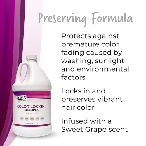 MBS Haircare Color Locking Shampoo - Sodium Chloride Free, Paraben Free, Vegan