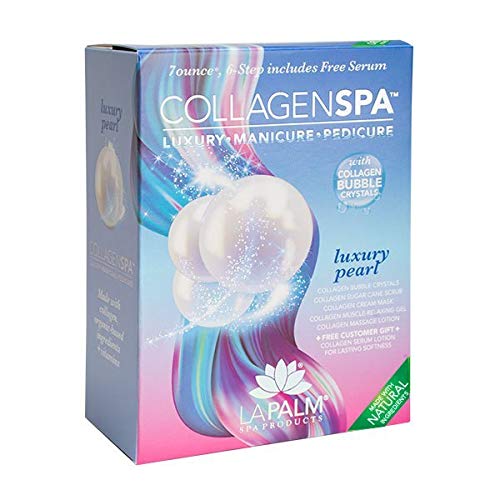 La Palm Collagen Spa Luxury Manicure and Pedicure with Collagen Bubble Crystals - Luxury Pearl (4 Packs)