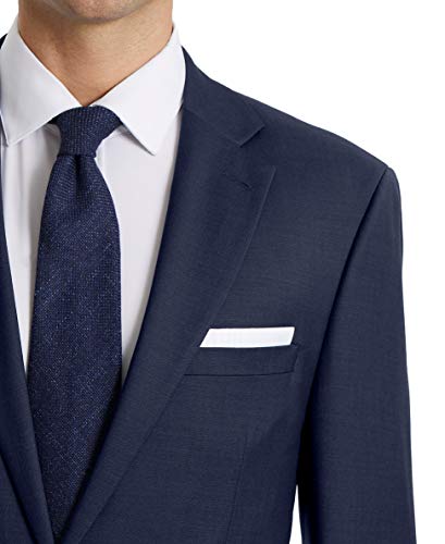 Calvin Klein Men's Slim Fit Suit Separates, Solid Medium Blue, 46 Regular