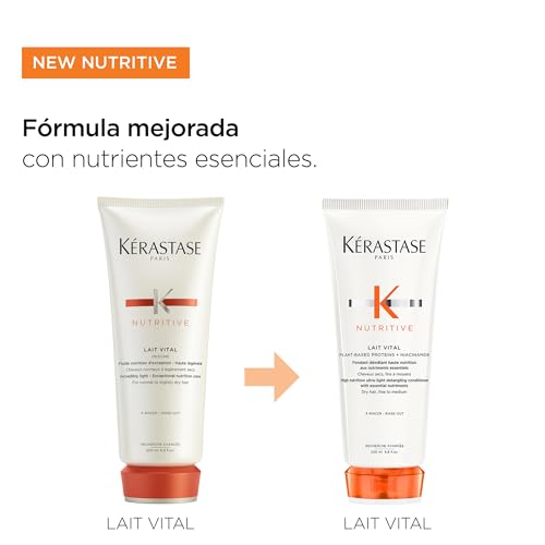 KÉRASTASE Nutritive Lait Vital Hydrating Conditioner, Adds Moisture, Shine and Nourishment, Smoothing and Softening with Plant-Based Proteins & Niacinamide for Fine to Medium Dry Hair