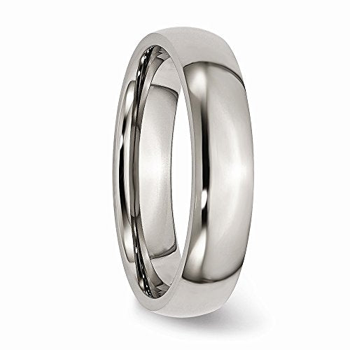 Sonia Jewels Solid Titanium 5mm Plain Classic Wedding Band Ring Comfort-Fit Size 14
