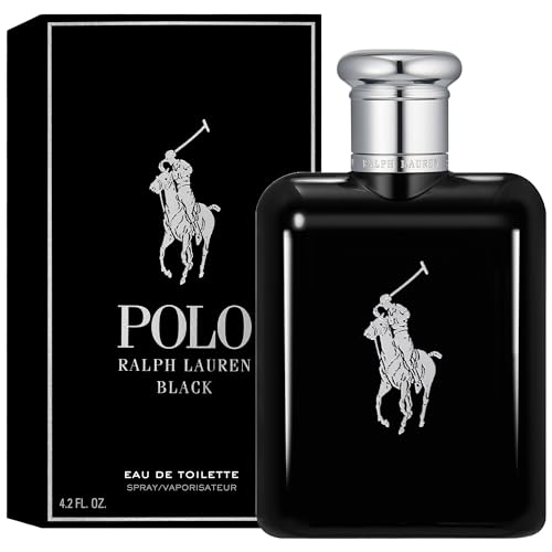 Ralph Lauren Polo Black Eau de Toilette Woody Fresh Cologne - 4.2 Fl Oz