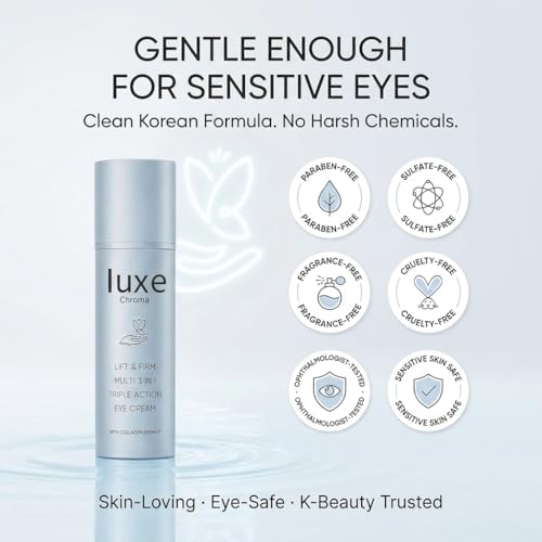 Iuxe Chroma Official Iuxe Eye Balm, Eye Balm Stick, 3-in-1 Hydrating & Smoothing Eye Cream with Collagen, Lightweight Formula for Daily Eye Care, Portable Design
