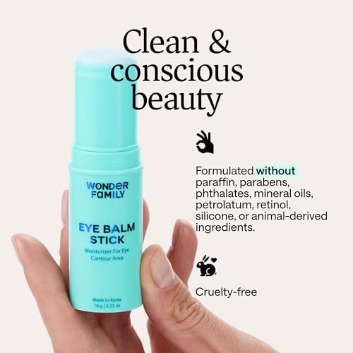 Korean Under Eye Balm Stick - Hydrating Eye Cream for Dark Circles and Puffiness, Wrinkles and Fine Lines - Moisturizing Korean Skin Care with Niacinamide, Vitamin E (Korean Under Eye Balm Stick)