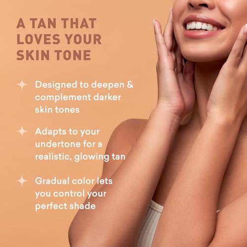 Sunless Tanning Lotion Dark Tones | Indoor Self-Tanner | Dark Tanning | Body Tanning Lotion | Sun Kiss Glow | Self-Tanning Lotion with Bronzer | Just Nutritive | 8 Oz