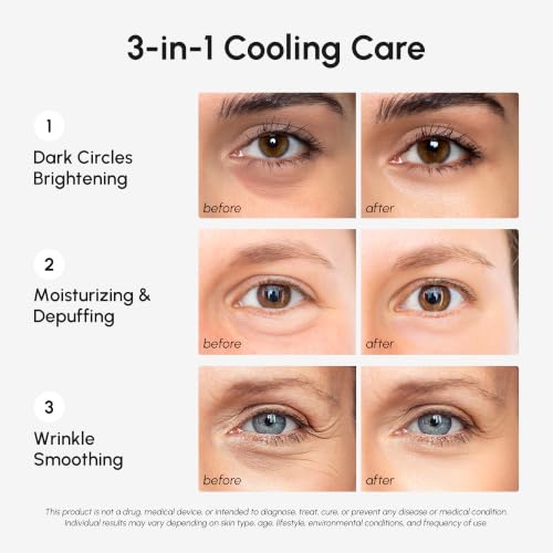 MAREE Eye Gels - Cooling Pads Under Eye Patches for Puffy Eyes and Dark Circles with Collagen & Hyaluronic Acid - Anti Wrinkles Under Eye Masks Skincare Treatment for Puffiness - Parches Para Ojeras
